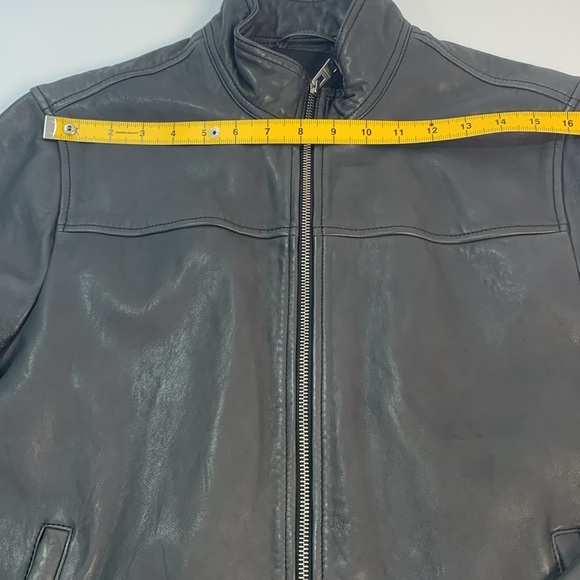 Men’s All Saints Astoria buttery soft lamb leather jacket size medium - Picture 11 of 16